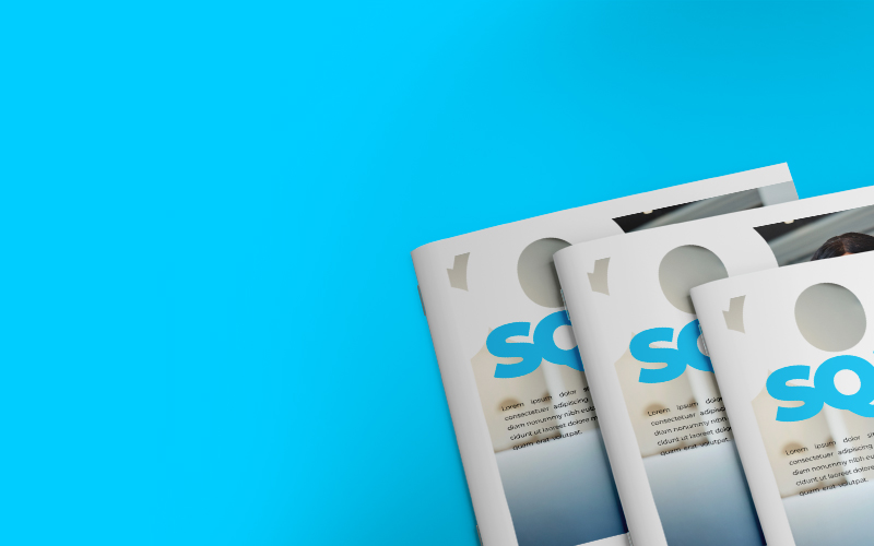 Smart watch on blue background